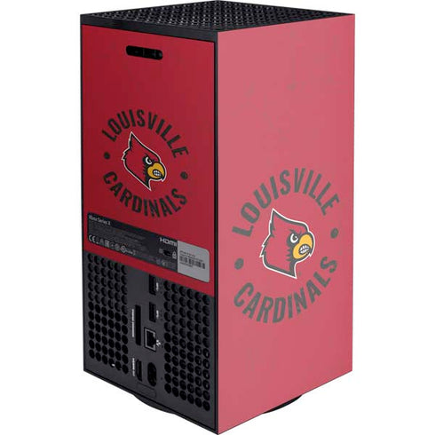 University of Louisville Cardinals Faded XBox Series X Digital Edition Console Skin